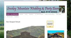 Desktop Screenshot of barnweddingsinthesmokies.com